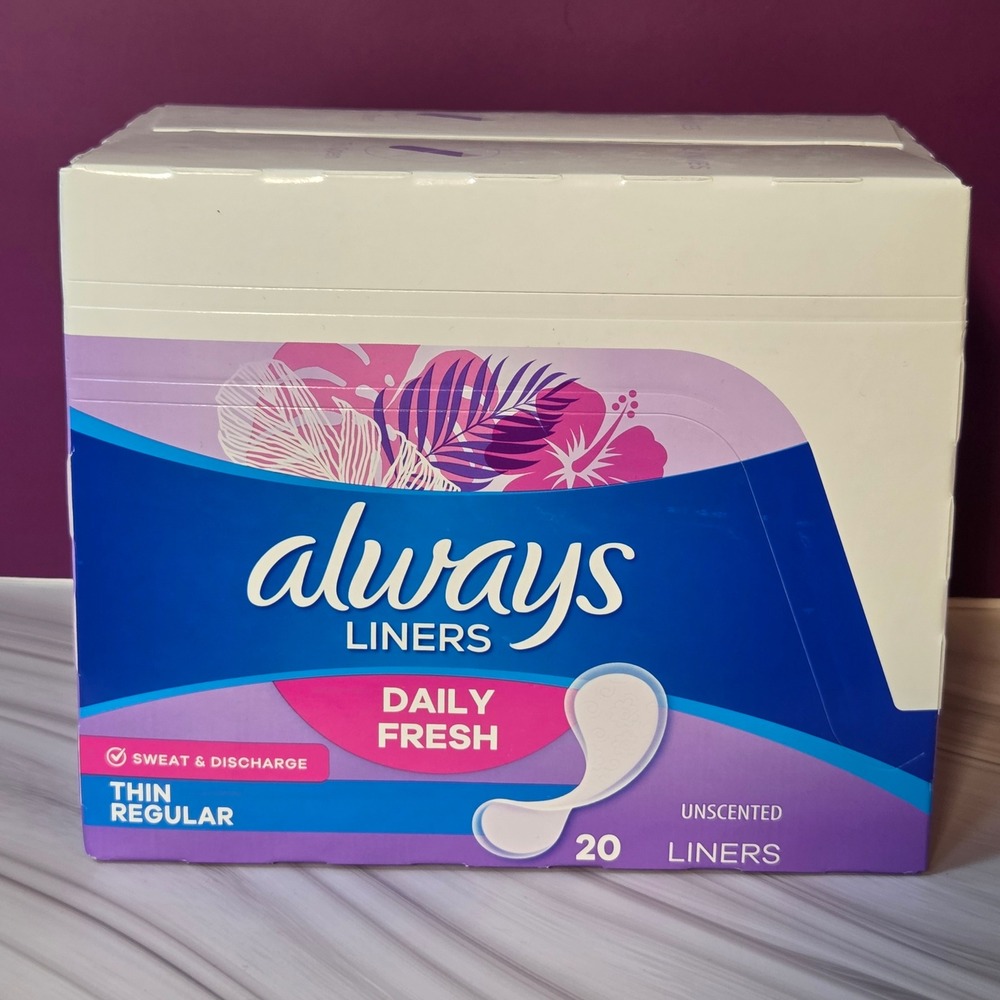 Always Panty Liner Women 240 Count Thin Regular Daily Fresh Unscented New in Box